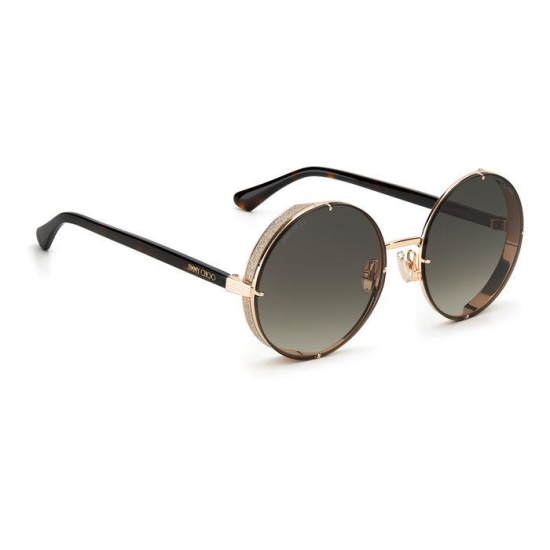 JIMMY CHOO LILO/S QUM-DARK HAVANA GOLD