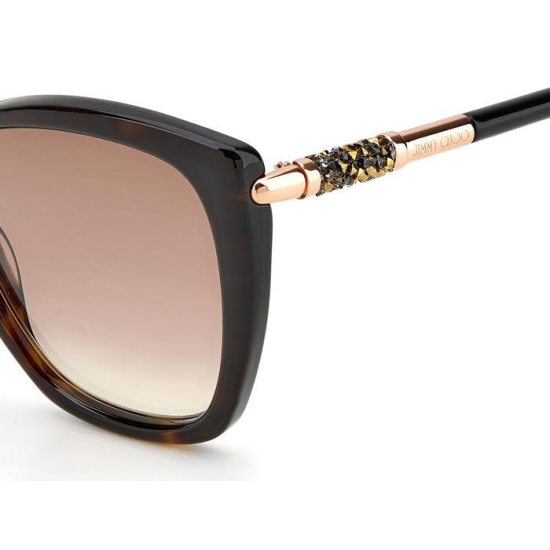 JIMMY CHOO ROSE/S 086-DARK HAVANA